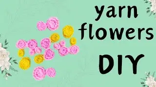 How to make a flower from yarn. DIY spring decorations.