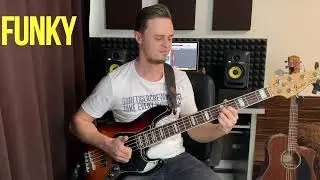 Slap funk and finger style bass lines in Funk, Pop, Rock and Latin