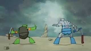 Michelangelo (TMNT) vs Panthro (Thundercats)