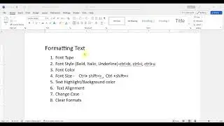 FORMATTING  in MS WORD|  font color | font style | font size | change case | clear formats