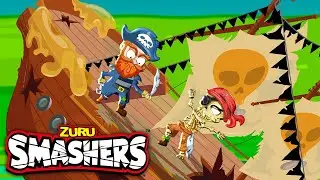 Beach Party Monster + More Kids Cartoons! | 1 HOUR Of SMASHERS! | ZURU | Smashers World
