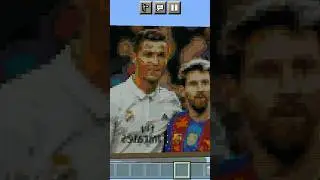 Messi and Ronaldo pixel art