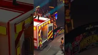 Liv Morgan Dives Off The Ambulance!! #wwe2k24 #wwe2k24gameplay