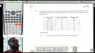 CXC 2021 june math past paper (question 5)