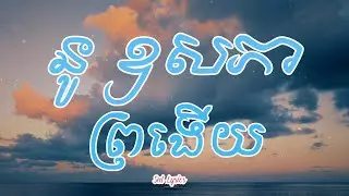 💔 ព្រងើយ 💔 Lyrics | នូ ឧសភា