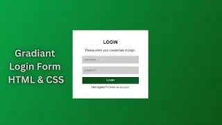 Creating a Stunning Gradient Login Form with HTML and CSS | Web Development Tutorial
