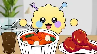 Tteokbokki & Chicken MUKBANG! | Animation | ASMR | DANYA