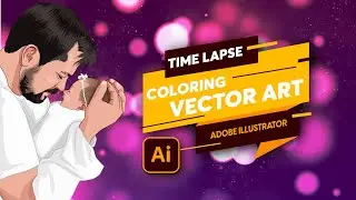 Timelapse #4 Vector Illustration | Father and Daughter | Speed Art | Adobe Illustrator CC 2023