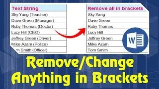 How to Remove Anything In Brackets in MS Word | Replace & Reformat text in brackets | Word Wildcards
