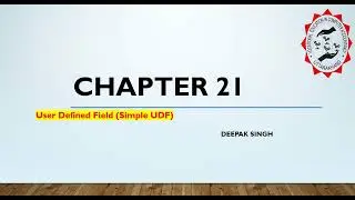chapter 20 simple UDF repeat usage single datatype to store multiple times in field