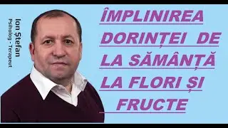 ÎMPLINIREA DORNȚEI DE LA SĂMÂNȚA LA FLORI SI FRUCTE : STEFAN ION , PSIHOLOG, TERAPEUT, MENTOR, OM