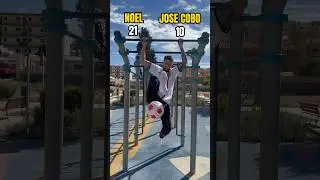 TOQUES COLGADOS DE UNA BARRA ⚽️ 