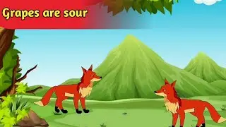 Grapes are sour | Hindi moral animal cartoon green screen | Fox animated cartoon | Jungle cartoon