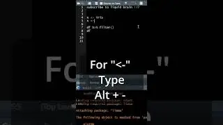 ShortCuts in R