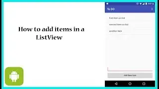 How to add items in a Listview