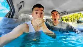 I MADE A POOL IN MY CAR | CARPOOL | WATER POOL