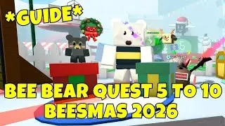 BEE BEAR 5 TO 10 QUEST & REWARD *GUIDE* BEESMAS 2025-2026 | BEE SWARM SIMULAOR | ROBLOX