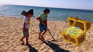 Кладоискатели Валя и Миша на Острове Сокровищ / Нашли Золотой Ой ...