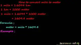 How to convert mile to meter - length and distance converter