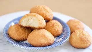 4 Ingredient Coconut Cookies | No butter Coconut Cookies Recipe