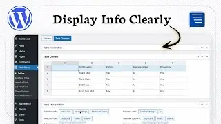 How to add a table in WordPress (Data Display)