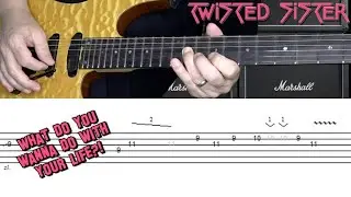 Twisted Sister - We're Not Gonna Take It - guitar lesson (solo) with tabs! 🤩🎸