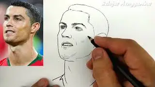 KEREN , ASMR menggambar cristiano ronaldo / cr7 pemain sepakbola manchester united