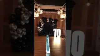Фотозона из дождика с цифрами