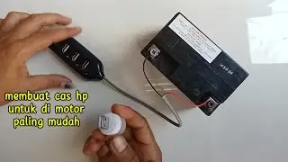 membuat USB charger dengan tegangan aki 12 volt || aki motor