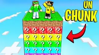 I SURVIVE IN A CHUNK OF LUCKYBLOCK!