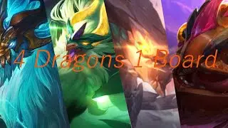 TFT Set 7.5 PBE Gameplay l 4 Dragons 1 Board