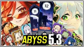 Abismo 5.3 Niveles 11 y 12 • MAVUIKA C0 Melt 🔥 NAHIDA C0 Hyperbloom🍀 ༄ Abyss Natlan Genshin 2025