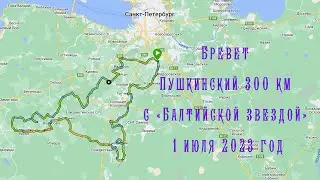 БРЕВЕТ ПУШКИНСКИЙ 300, 200 с Балтийской звездой