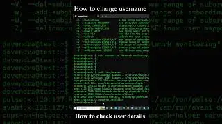 How to change username in linux | ubuntu | Redhat | CentOS