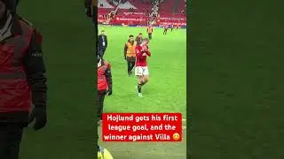 Rasmus Højlund scores his first league goal for Manchester United and the winner against Aston Villa