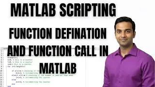 MATLAB TUTORIAL | FUNCTION DEFINATION AND FUNCTION CALL IN MATLAB