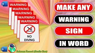 How to Make any warning sign in Word  Microsoft Word? 