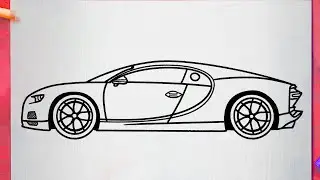 como dibujar un bugatti chiron paso a paso carro de carreras