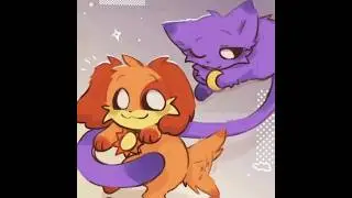 Kiss me! || Catnap & Dogday || 💜×🧡 || #edit #smilingcritters #catnap #dogday #catnapxdogday