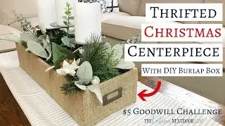$5 Goodwill Challenge Christmas 2018 - Thrifted Christmas Centerpiece DIY