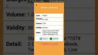 Ufone all package SMS CAll and internet package