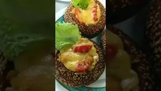 Закуска с грибами и курицей 