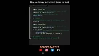 How to create a directory if it does not exist in Python | Python Examples | Python Coding Tutorial
