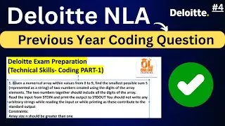 Deloitte Coding Previous Year Question | Deloitte Coding question with Answer | PART-4 |Deloitte NLA