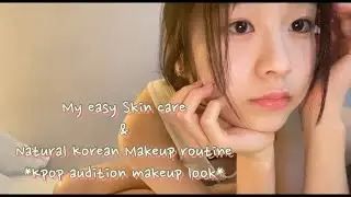 Secret to white & clear skin❤️ Korean kpop audition makeup, student makeup routine