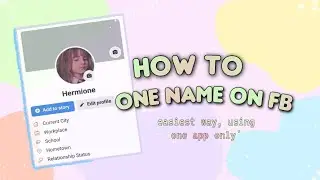 how to one name on facebook ( easy way )