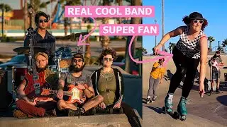 Roller skate music video with my FAVORITE BAND!