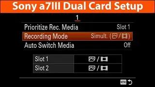 Sony A7III Dual Card Setup Guide