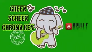 Green Screen - ELEPHANT PLAY GUITAR animation 🔊