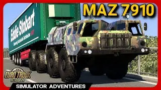 ETS2 Mods: Soviet Military Truck on British Roads?! - MAZ 7910